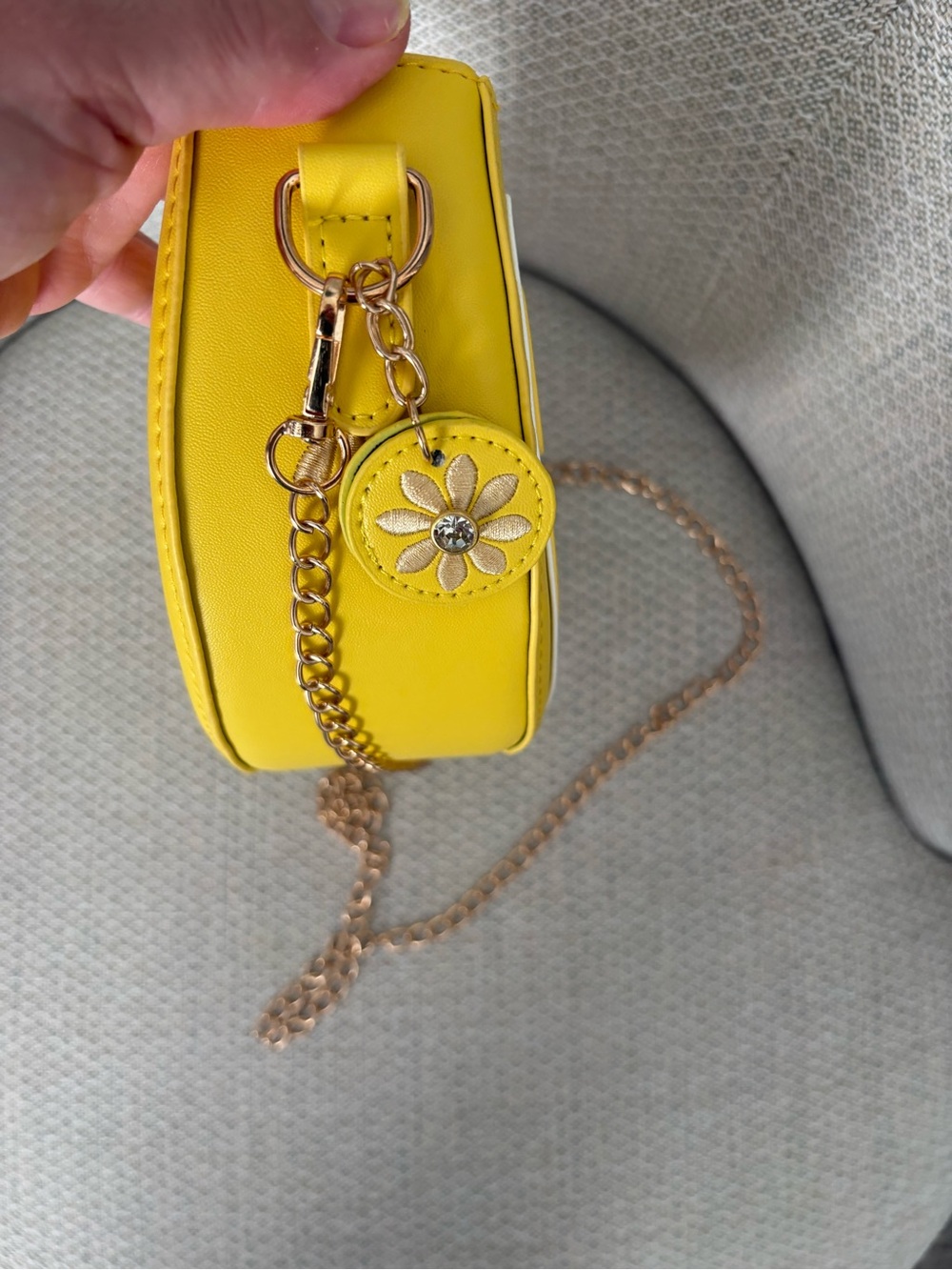 Yellow Lemon Slice Crossbody with FREE Lemon Slice Keychain/Purse Charm - Picture 5 of 10